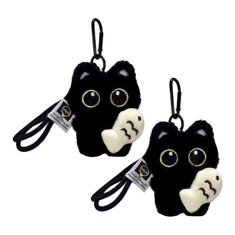 QUICKR 2 Peças Leves E Pingentes Gatinho Preto Acessório Feminino Bolsa Versátil Charme Ideal Para Presentes Us