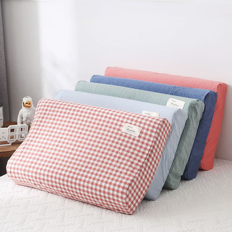 Fronha de látex verão fronha inverno puro algodão único par pacote adulto 60x40 crianças 50x30