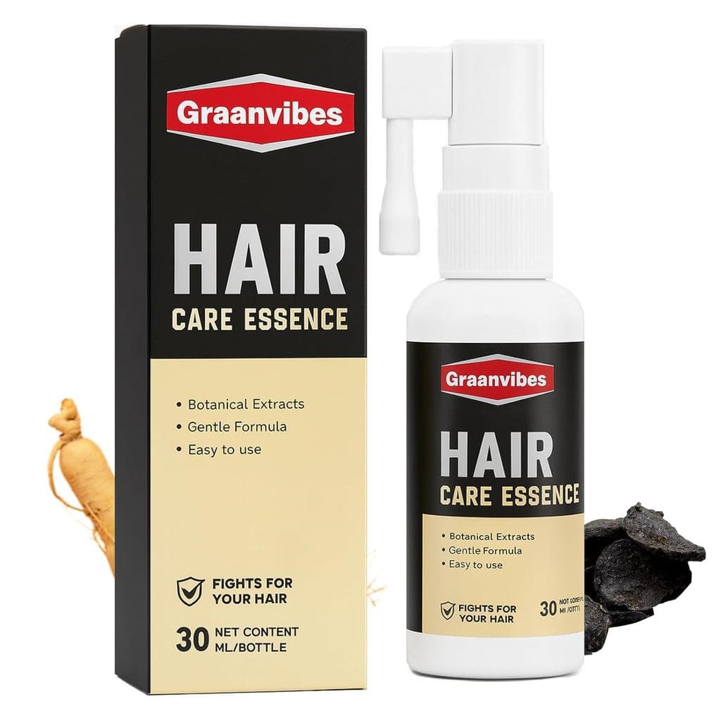 Spray Escurecedor, Sérum Anti-Queda e Espessante para Cabelo Graanvibes, Fortalece as Raízes, Previne Cabelos Brancos, E