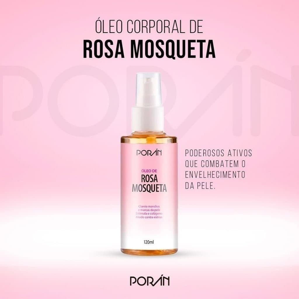Óleo Corporal Clareador de Rosa Mosqueta Porán PR50 120ml