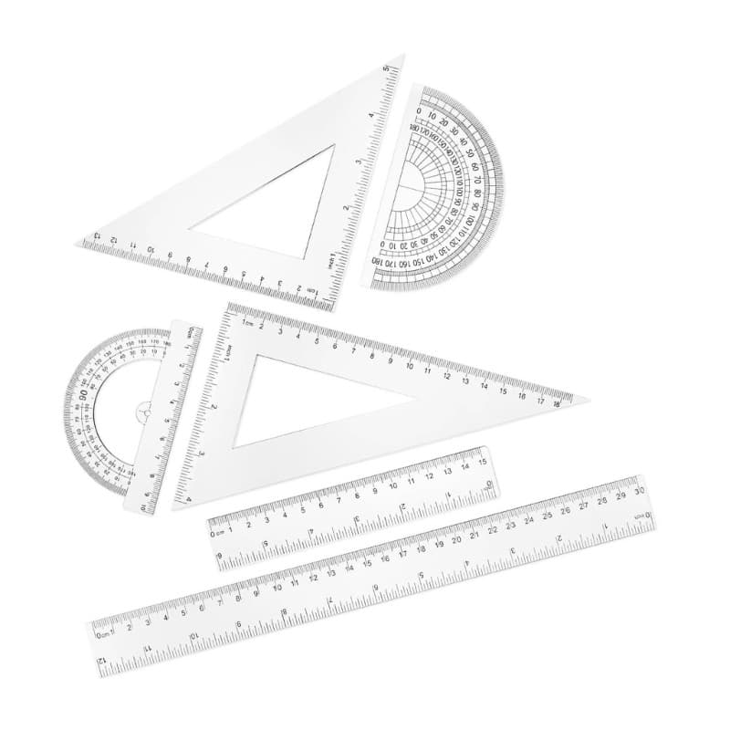 Conjunto De Ferramentas De Réguas De Desenho Matemático De Plástico zzz Com Régua Reta Quadrada Transferidor De Matemáti
