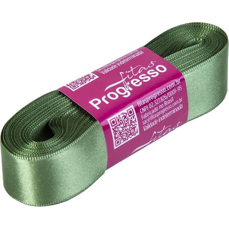 Fita de Cetim 22MM 10M Verde Militar