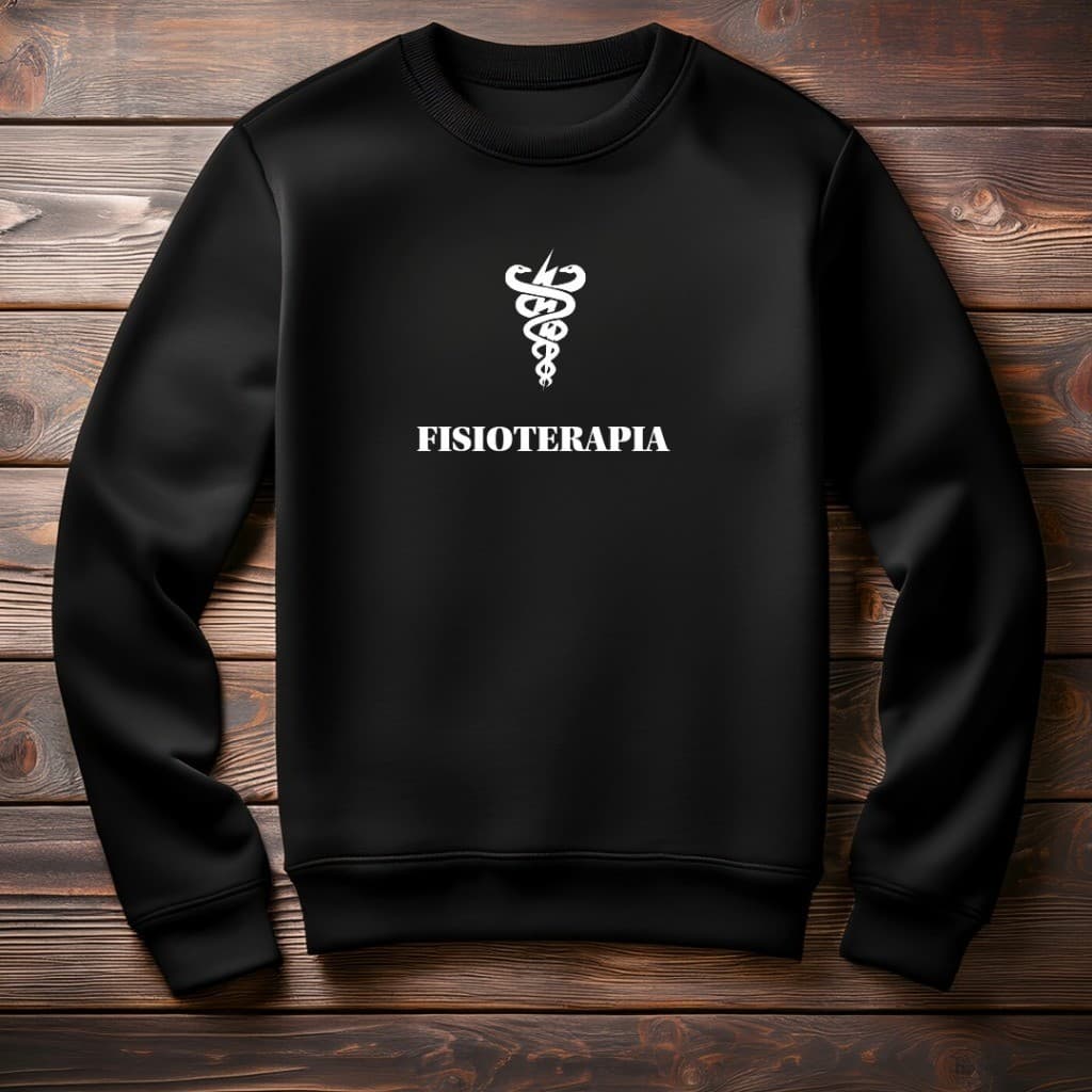Moletom Gola Careca  Redonda estampado Curso de Fisioterapia Faculdade Universidade Profissão