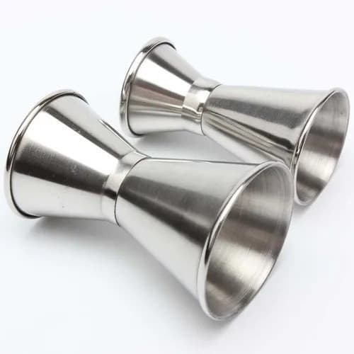 Dosador de Inox Duplo Americano Medidor 15x30 Whisky Dosador de Bebida Shot Drincks