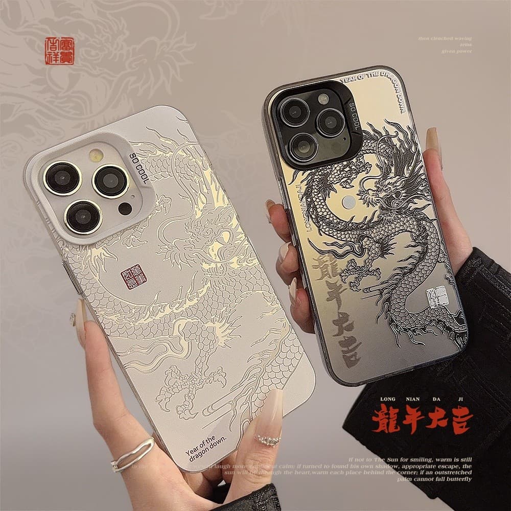 Dragão Frio Capinha Para iPhone 7 8 14 15 16 17 Air Plus XS X XR 11 12 13 Pro Max Capa De Celular Anti-choque