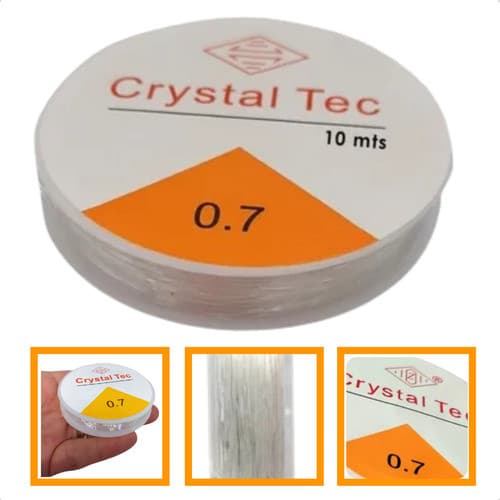 Fio De Silicone Para Pulseiras - Transparente - 0.7mm - 10m