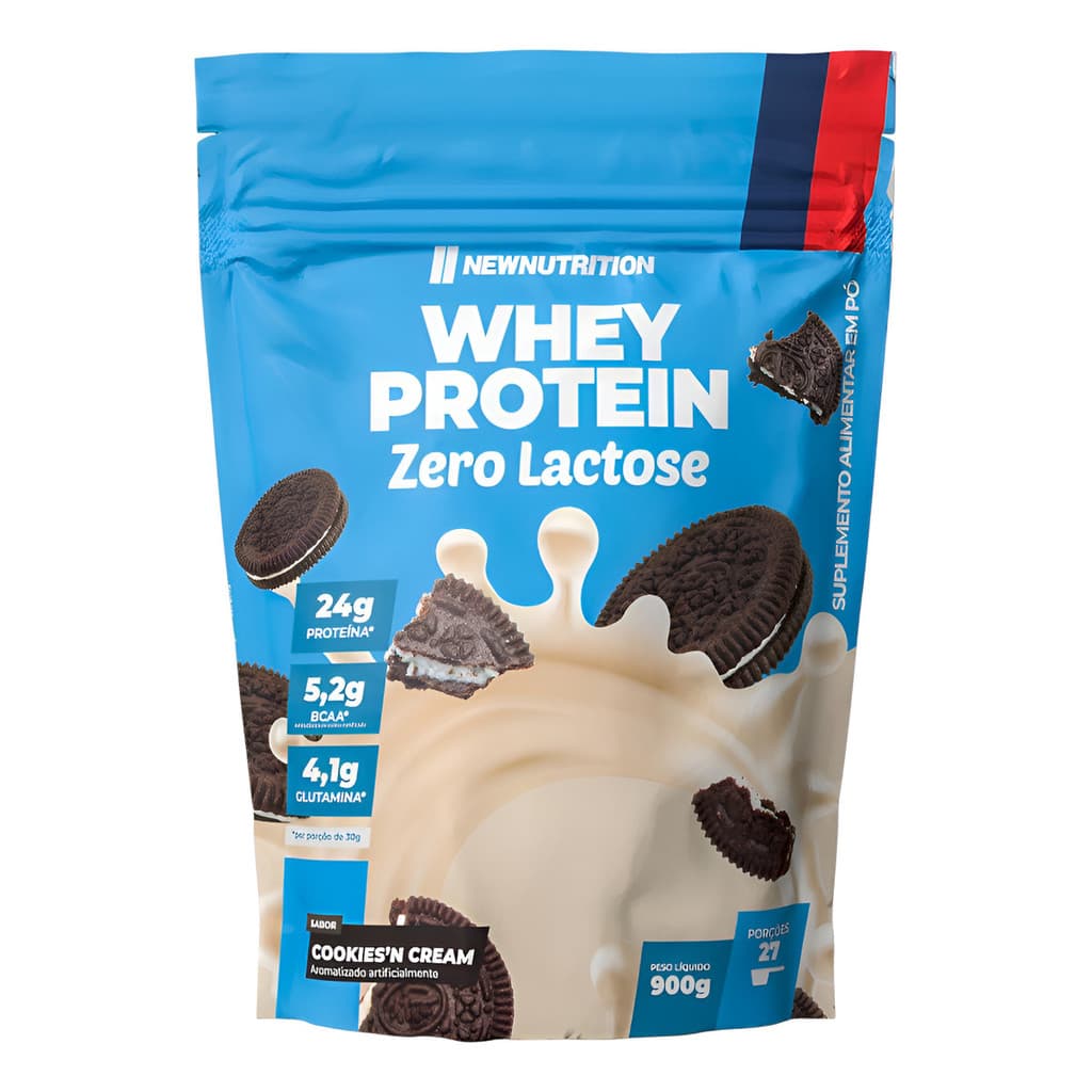 Whey Protein Zero Lactose Sabor Cookies 900g Newnutrition