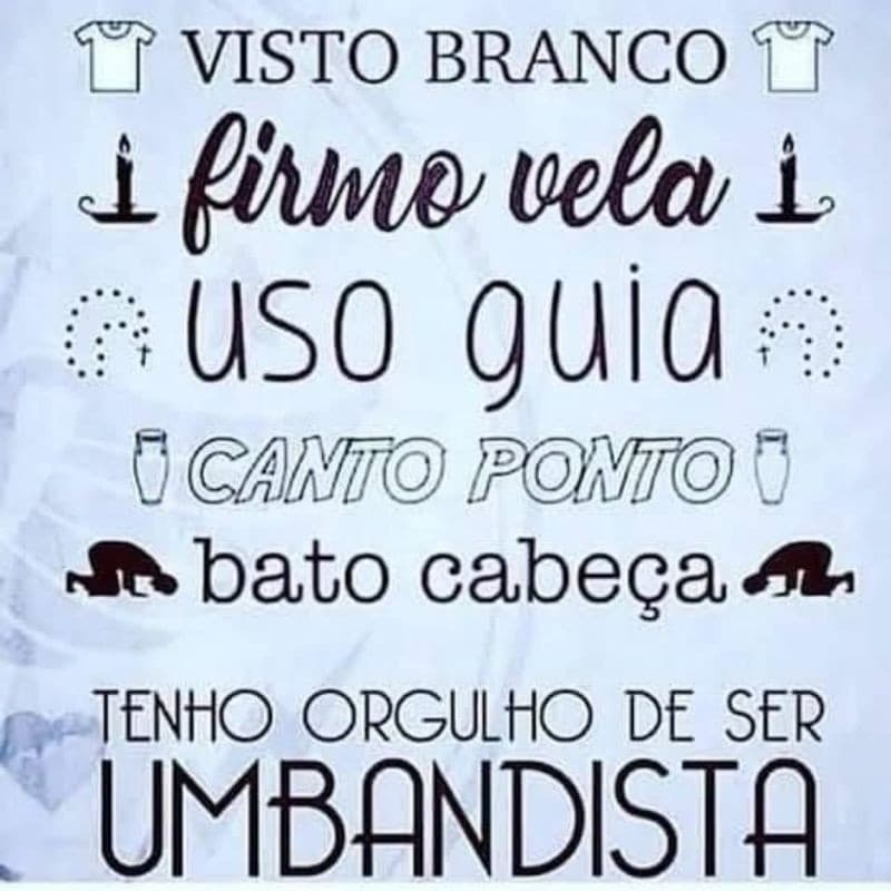Quadro Decorativo Cisto Branco, Firmo vela, Uso Guia, canto ponto, bato cabeça tenho orgulho de ser umbandista