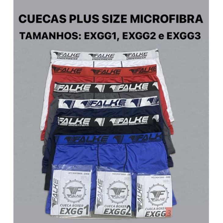 Kit 3-6-9-12 Cuecas Boxer Microfibra Não Enrola Original Masculina Cueca Box Masculino Adulto Sortido plus size