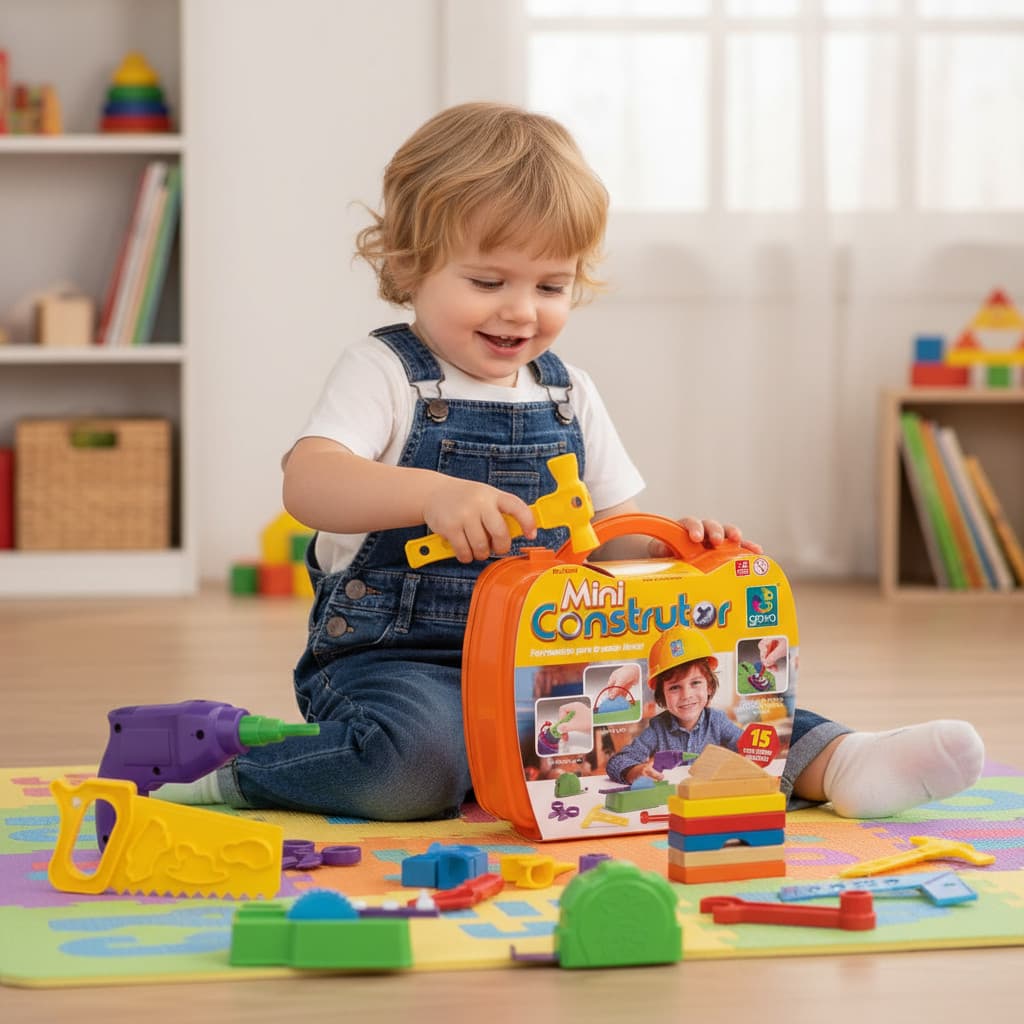 Maleta Ferramentas Infantil Brinquedo Educativo Construtor