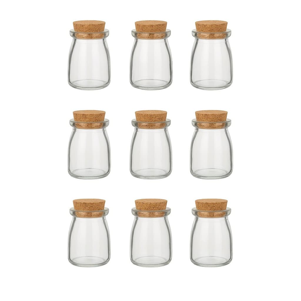 10 Potes De Vidro Com Tampa De Rolha Para Lembrancinha 100ml