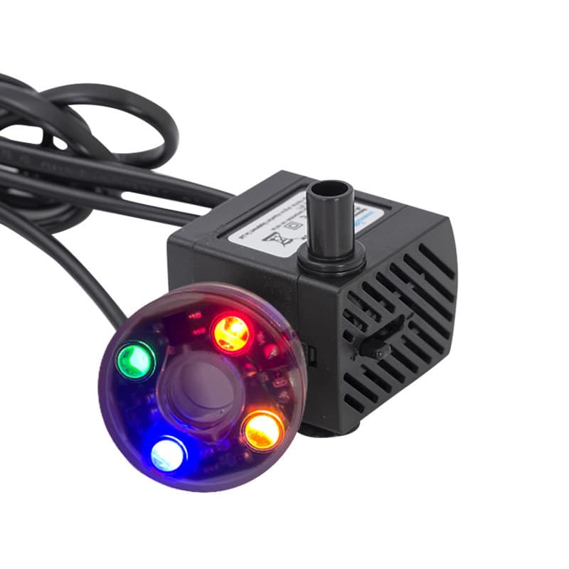 Mini Bomba Submersa Aquário Paisagismo 3W 180L/H Com Led