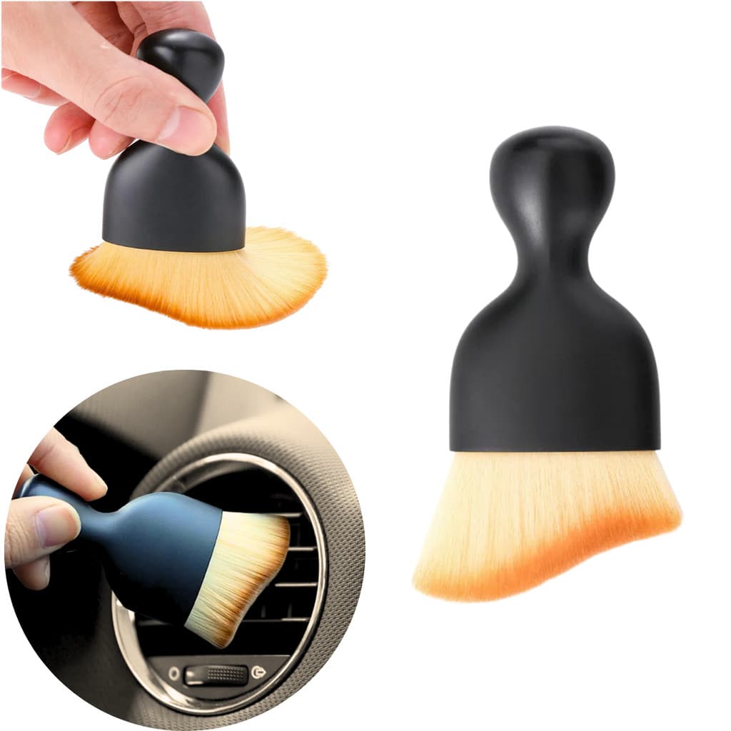 Kit 2 Pincéis Multiuso Limpeza Escova Cerdas Macias Ar Carro Pincel automotivo Condicionado Teclado