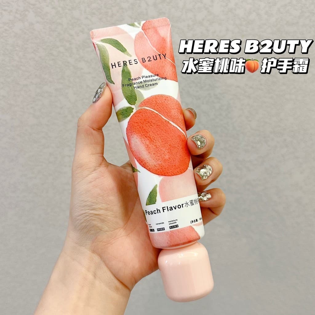 Flores de pêssego!Aquis creme para as mãos feminino hidratante outono inverno Anti-secagem portátil hidratante estudante