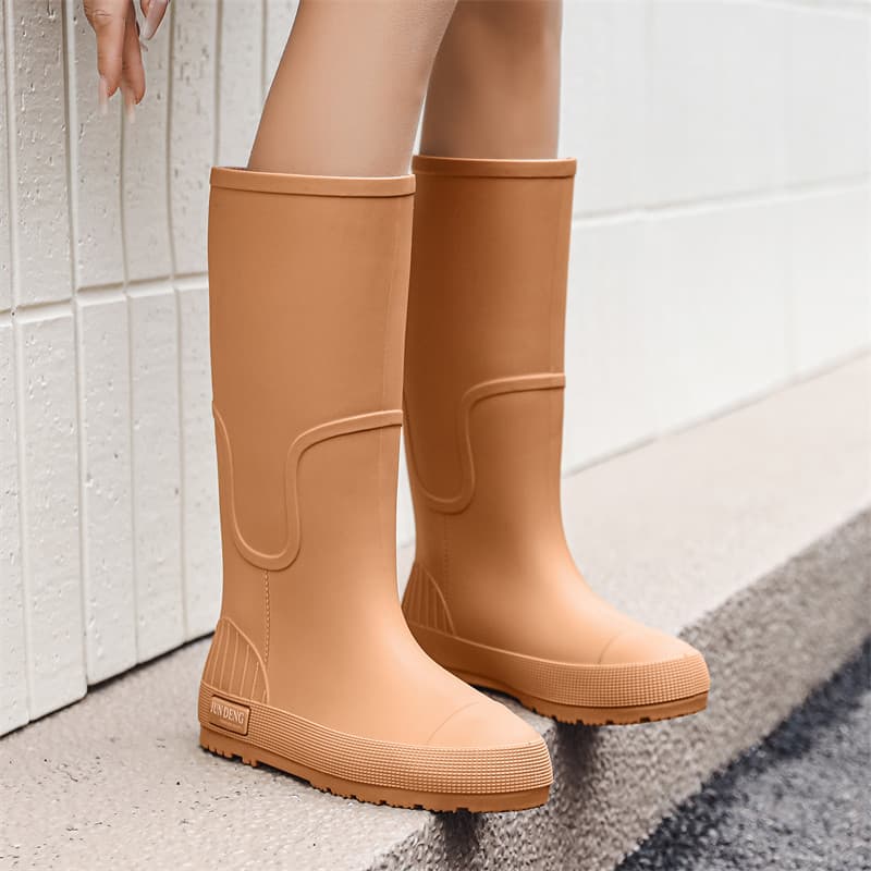 Botas de chuva planas femininas 2026 novo estilo botas de chuva adulto estilo moda exterior usar macio antiderrapante sa