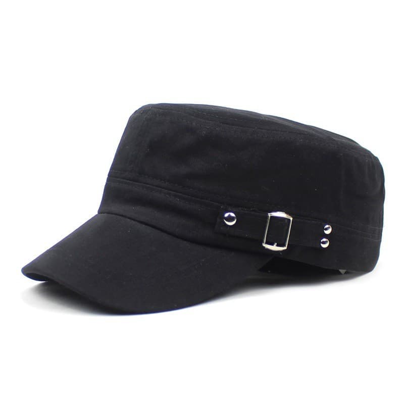 Novos Homens Vintage Exército Denim Boné De Beisebol Algodão Cadete Chapéu Militar Respirável Plana Ajustável Primavera