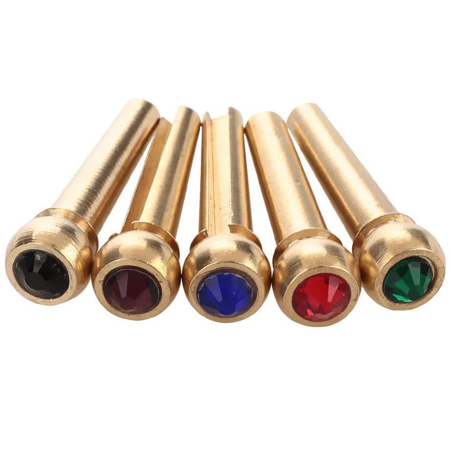 Em estoque: cravelhas de cordas de longa duração, cravelhas de latão para guitarra acústica, cravelhas de cobre puro par