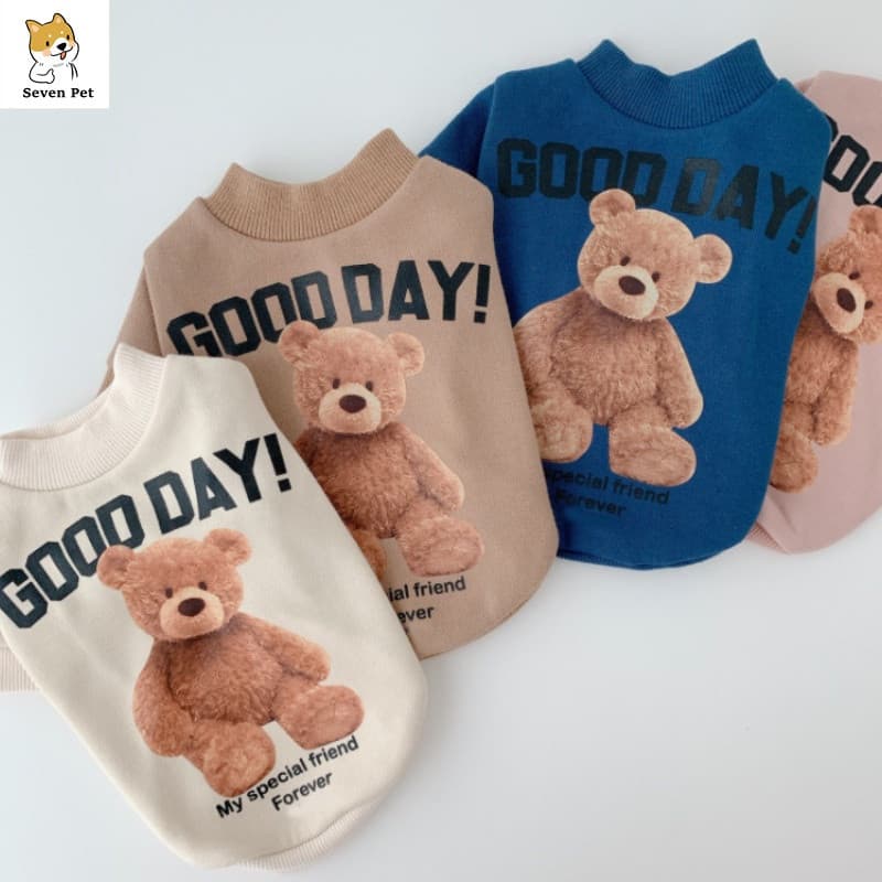 Camisola Quente Para Cachorro Impressão De Colete Fofo Roupas Fofas Shih Tzu Macho E Fêmea