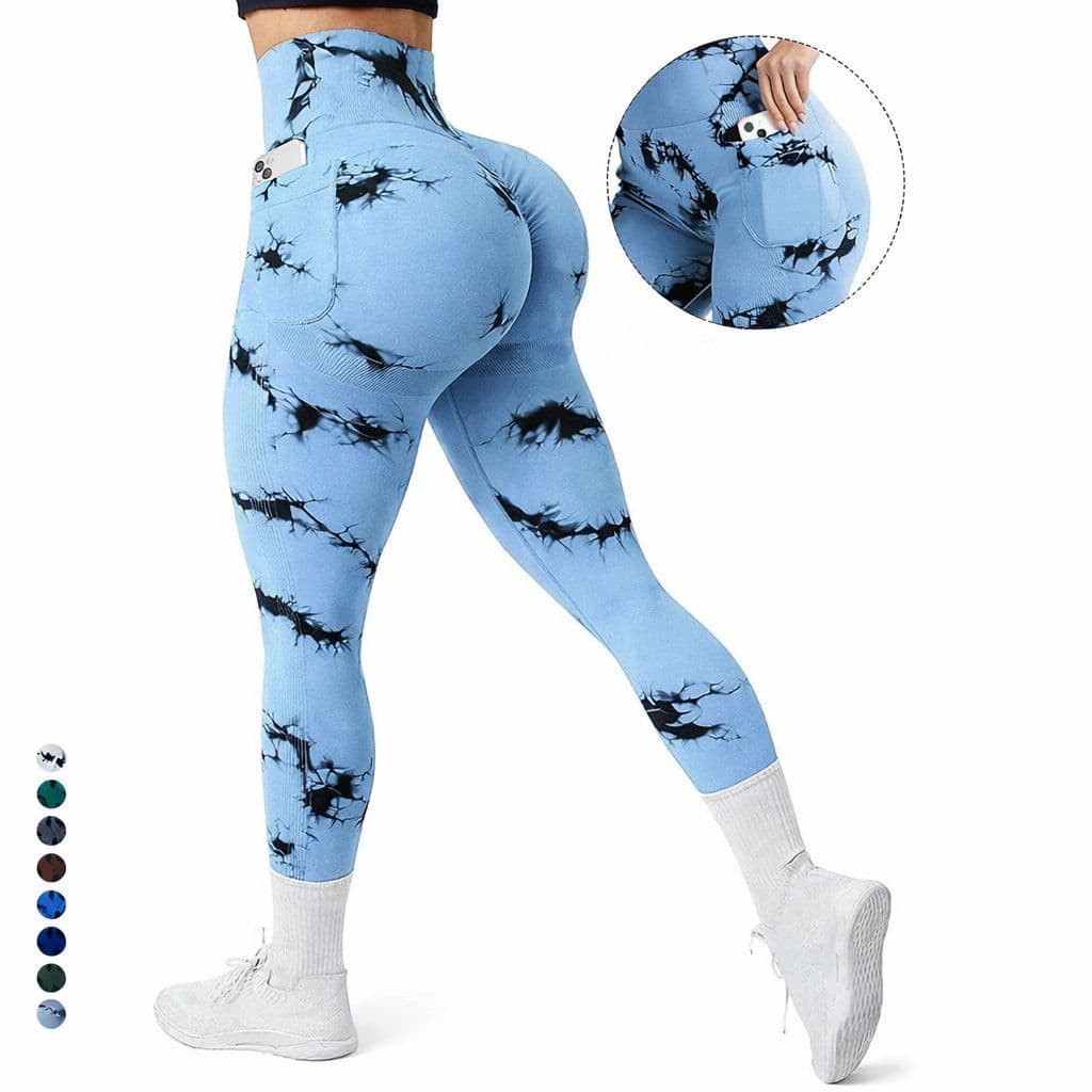 Calças Legging Tye Dye Com Levanta Bumbum Fitness
