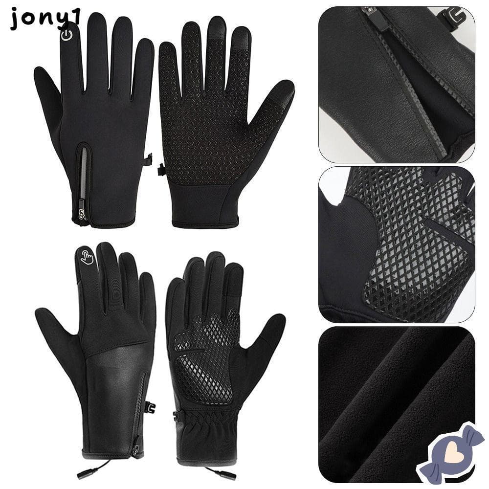 Luvas Aquecidas USB THUY , Recarregáveis Impermeáveis De Inverno Antiderrapantes Ajustáveis E Reutilizáveis Com Tela Sen
