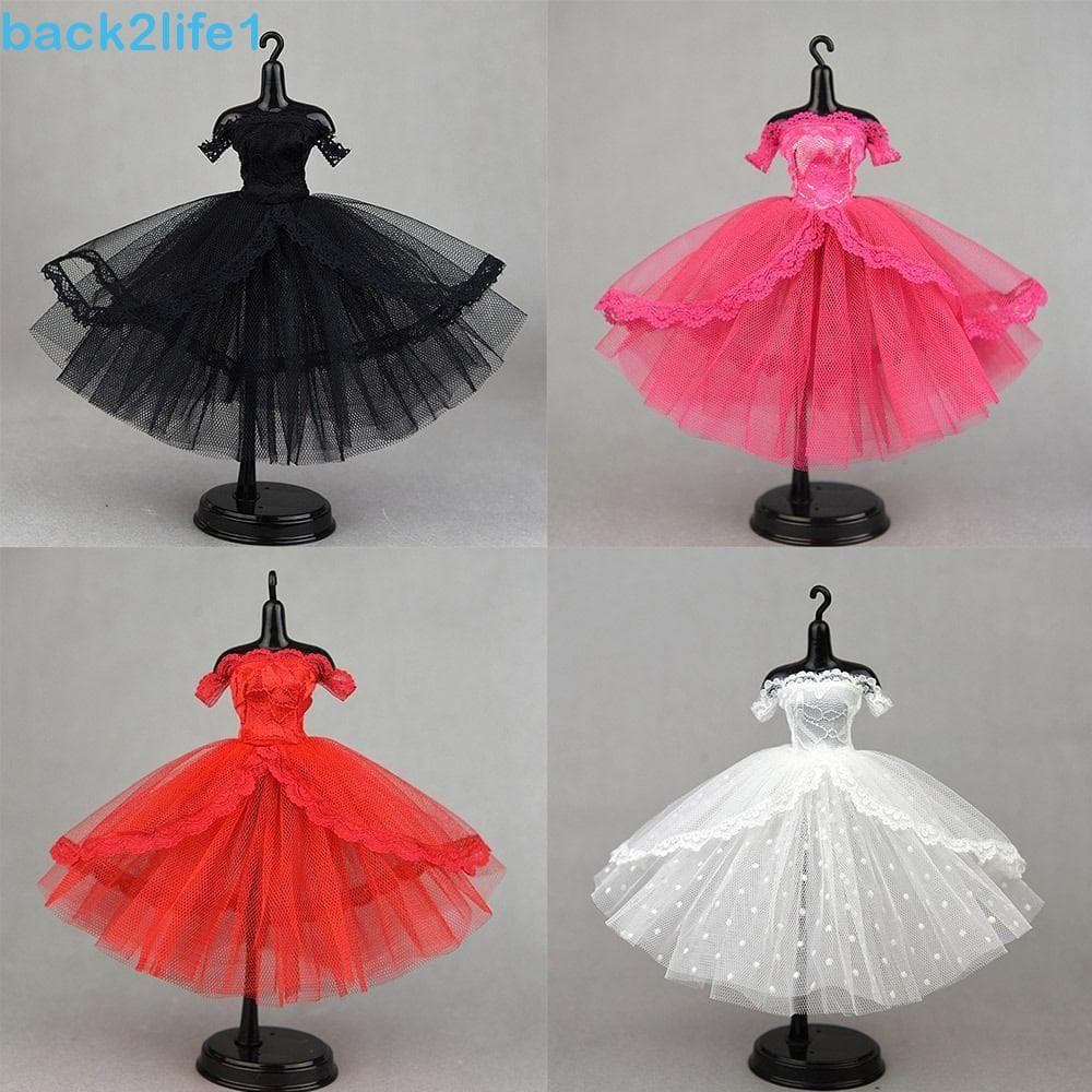 Vestido De Boneca BACK2LIFE1 , Roupas De Bonecas De Renda Pontilhada Tutu Para Festa À Noite , Baile , Mini Princesa Pre