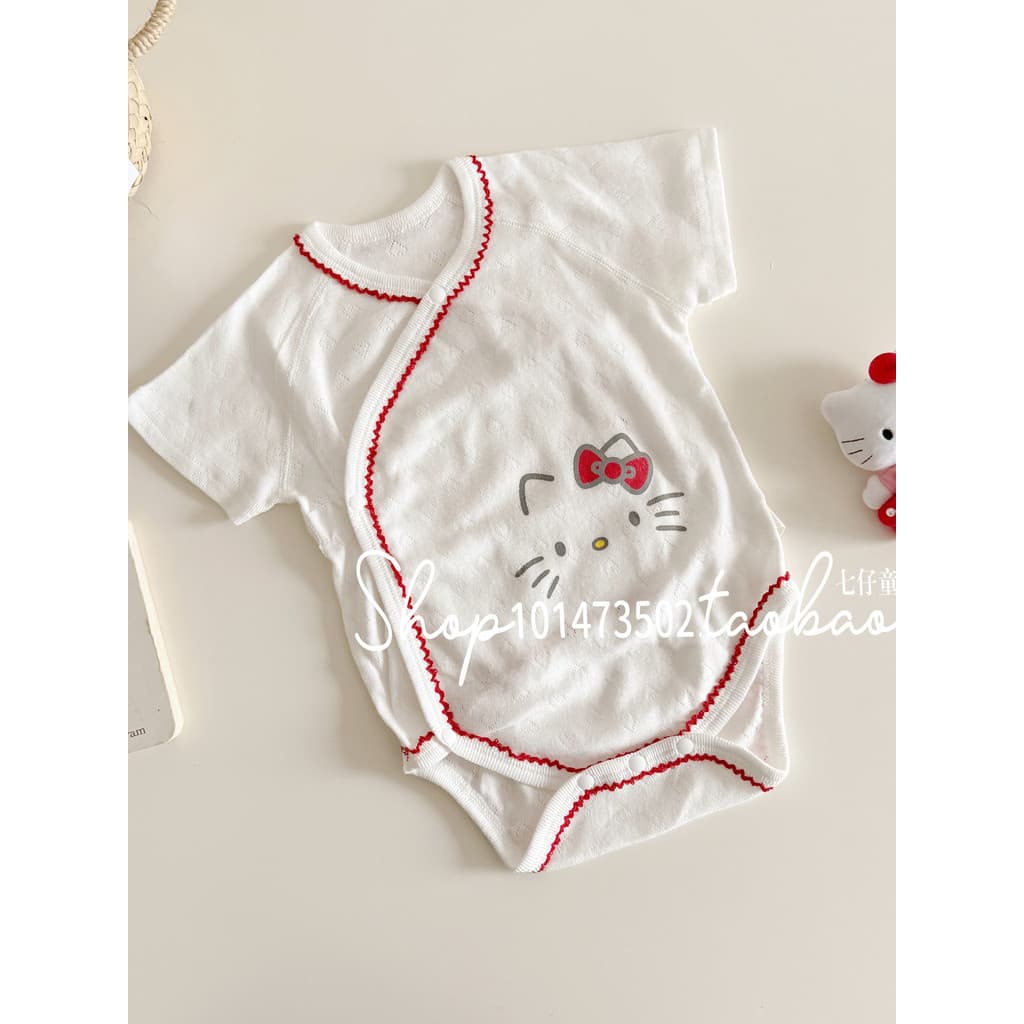 Branco oco verão bebê menina Super bonito bebê macacão de uma peça renda bebê criança de manga curta bonito macacão de u