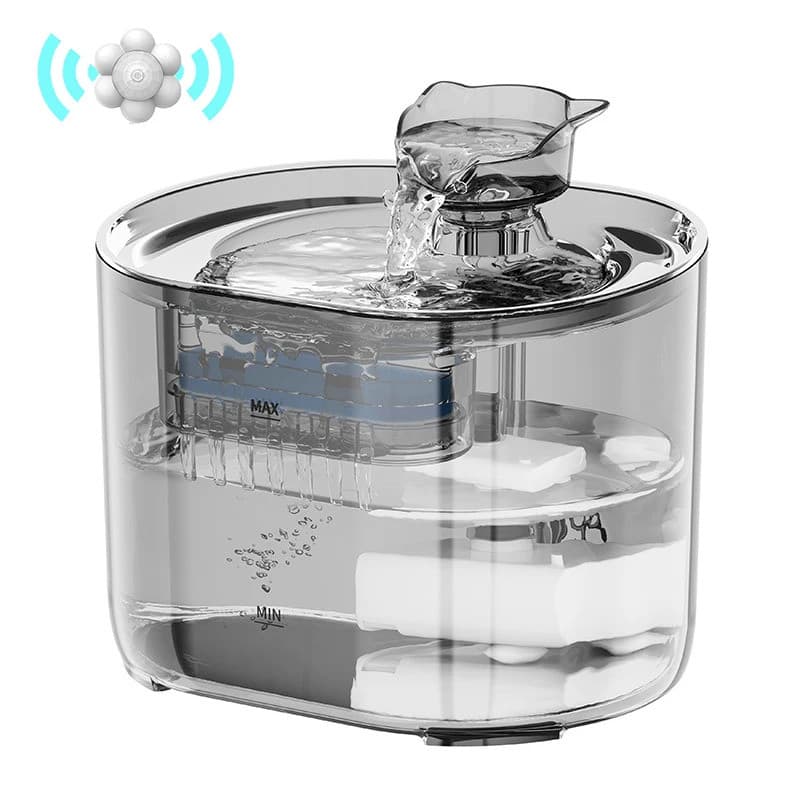 Fonte de Água Automática para Gatos e Cães com Filtros de Recirculação, Bomba de Água Elétrica USB, Dispensador de Água