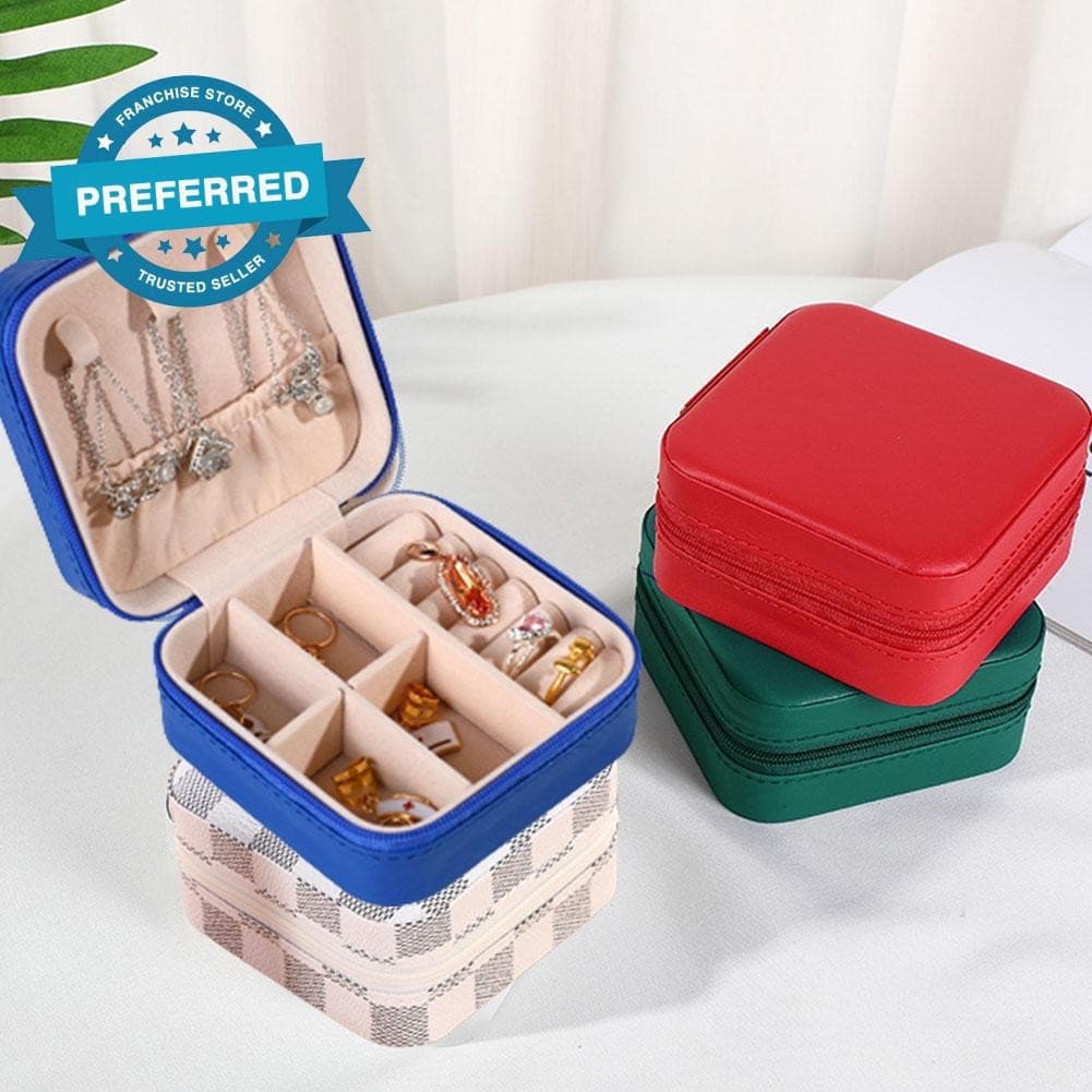 Moda Portátil Caixa De Armazenamento Organizador Para Colar Brincos Anéis Pulseira Z4o2