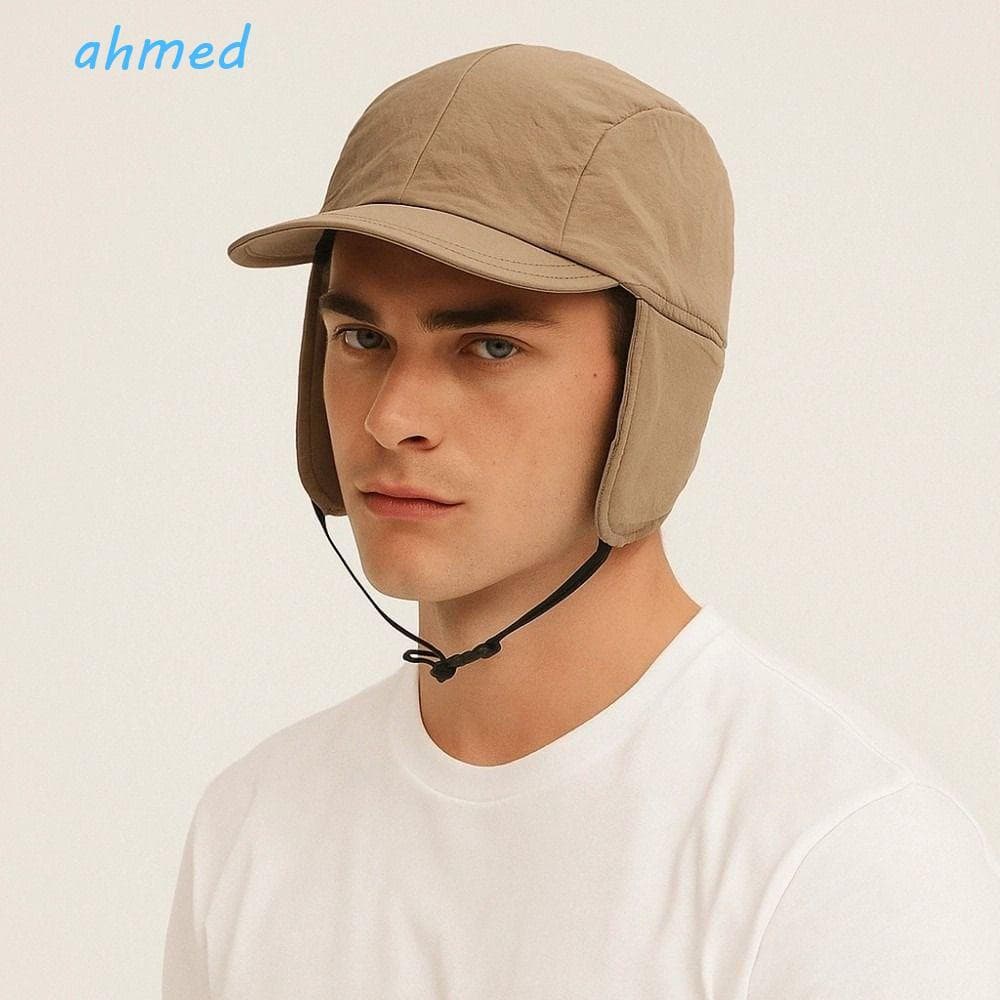 Chapéu Com Viseira AHMED Earflaps , Proteção De Ouvido Espessada Estilo Japonês Ushanka , Boné Piloto À Prova De Vento D