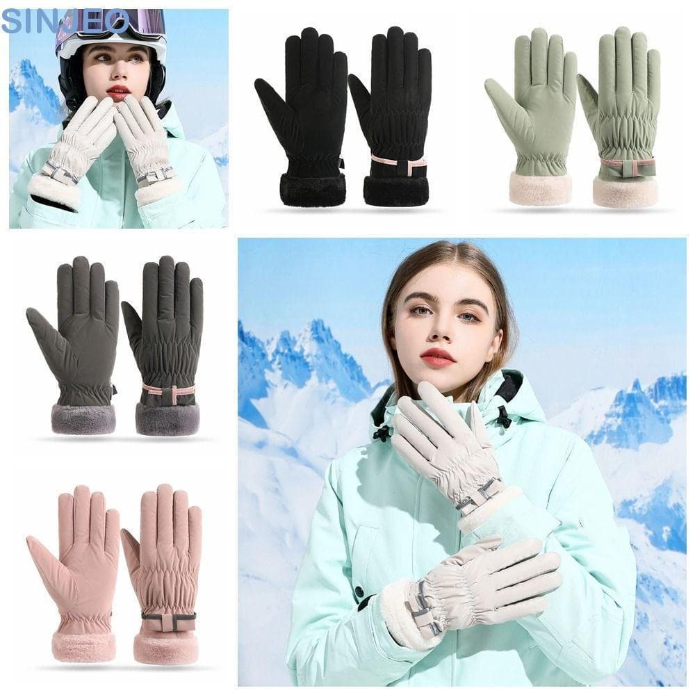 Luvas De Snowboard SINJEO , Esqui Impermeáveis Para Manter O Calor Equitação Grossas Com Tela Sensível Ao Toque À Prova