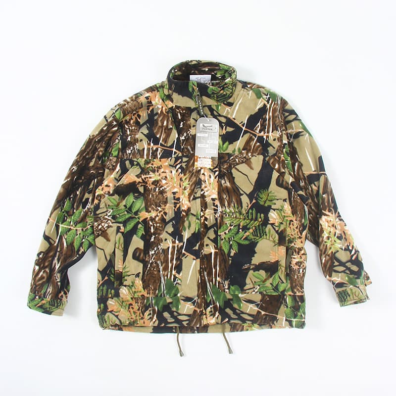 Comércio exterior masculino gola alta tamanho grande solto moletom de lã americano Casual biônico camuflagem caça pulga