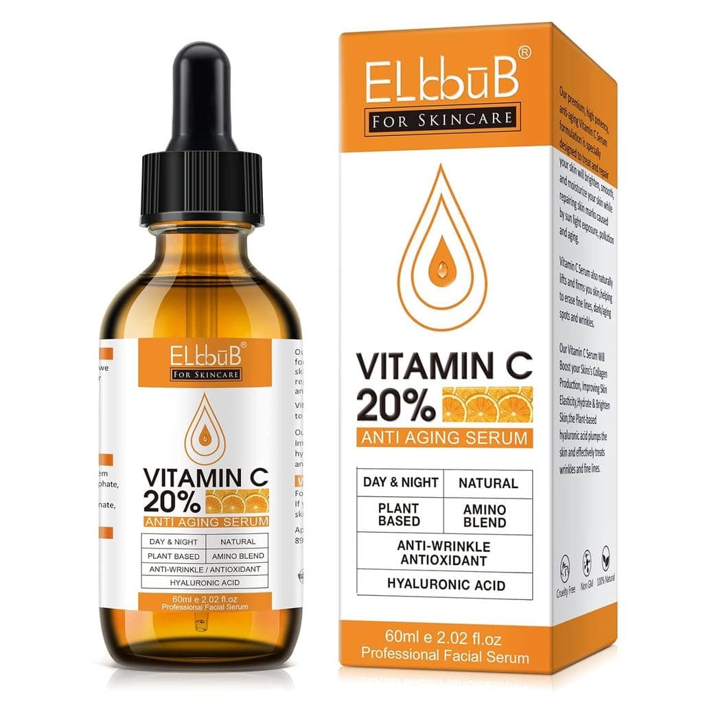 Soro Premium de 20% de Vitamina C para o Rosto com Ácido Hialurônico, Retinol e Aminoácidos - Aumenta o Colágeno da