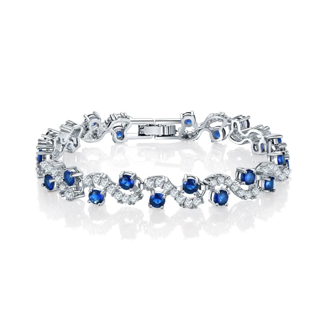 Moda All-Match jóias requintado piscando diamante pulseira AAA zircão chapeamento pulseira de ouro branco cristal brilha
