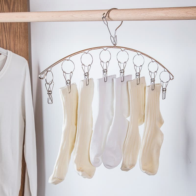 Crianças cabide de roupas prendedor de roupa doméstico com aço inoxidável roupa interior meias Rack clipe cabide roupas