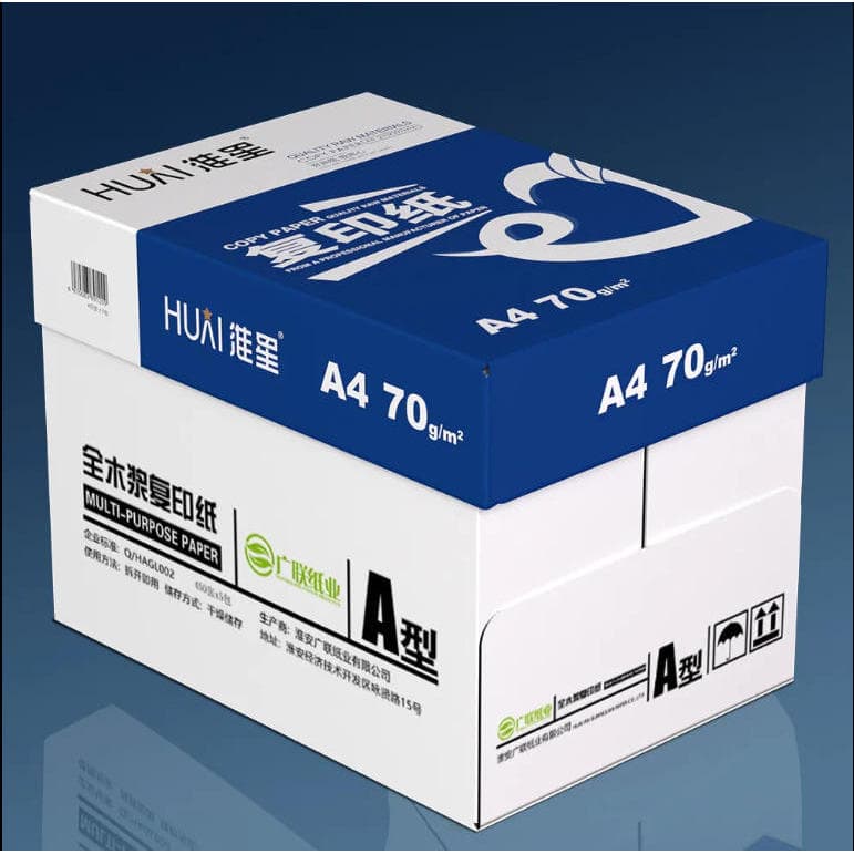 Huaixing a4 papel de impressão a4 papel de cópia papel de escritório informações de rascunho de impressão du