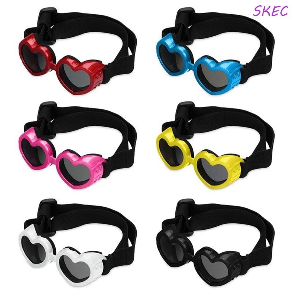 Óculos de Proteção UV para Cães SKEC, com Alças Ajustáveis, Óculos de Sol Antiembaçantes e à Prova de Vento 1QBN