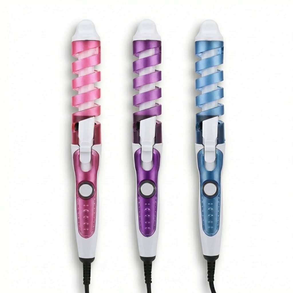 Modelador De Cachos Profissional Bivolt Ceramica Cacheador Espiral Automatico Temperatura 220C