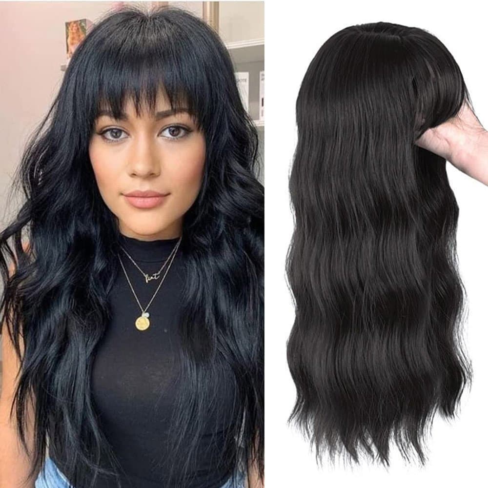 45cm Coberturas De Cabelo Encaracolado Clip Ondulado De Água Solta Em Cobertura De Coroa Fofa Com Faixas Sintéticas Para