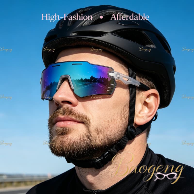 (BAOGENG) Nova Chegada Sem Moldura Caminhada Corrida Aero Ciclismo Estilo Esportivo Lente HD Polarizada Óculos De Sol Un