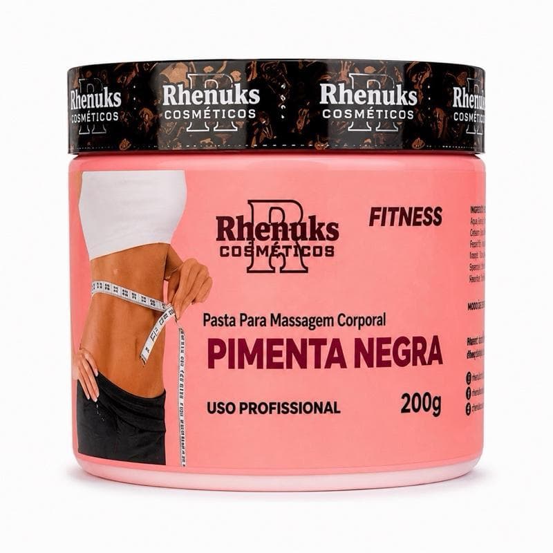 Creme Pimenta Negra 200g - Pasta para Massagem Corporal