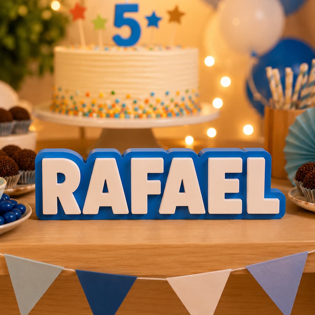 Nome Personalizado em 3D – Escolha o Seu Placa Decorativa para Quartos, Festas e Presentes