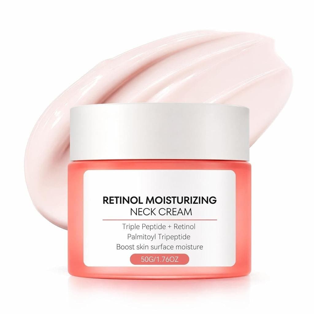 Creme Firmador para o Pescoço, Hidratante Firmador com Retinol e Peptídeos para Rugas no Decote e Pescoço, Cuidado Anti-