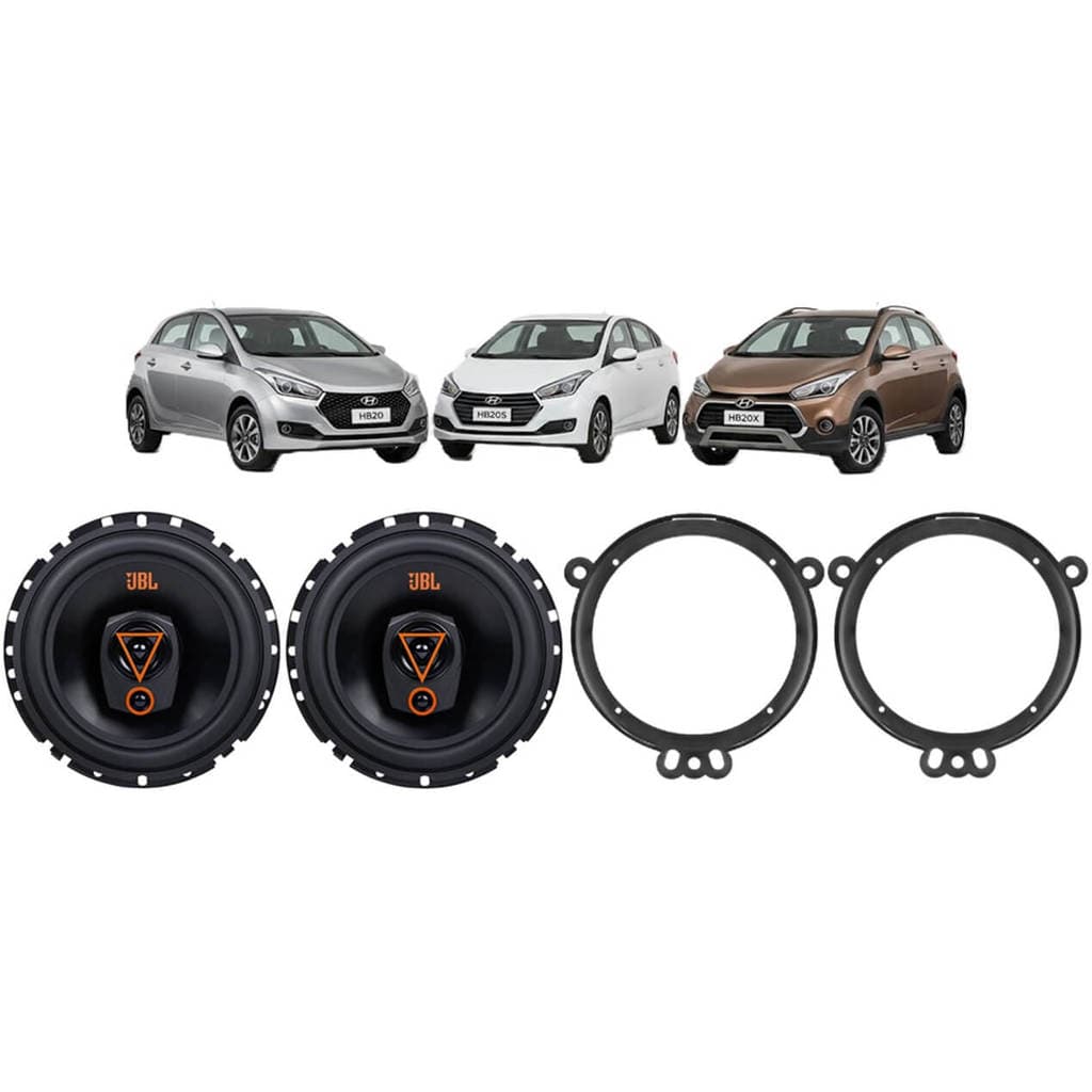Kit 2 Alto Falante Jbl Multisystem Hb20 Diant. / Tras. + Aros