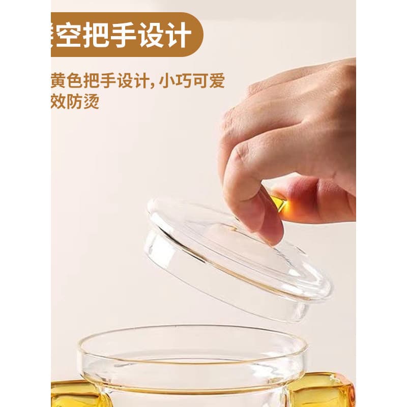 Tigela de vidro resistente a altas temperaturas Tigela de ovo cozido no vapor de vidro para bebê doméstico transparente