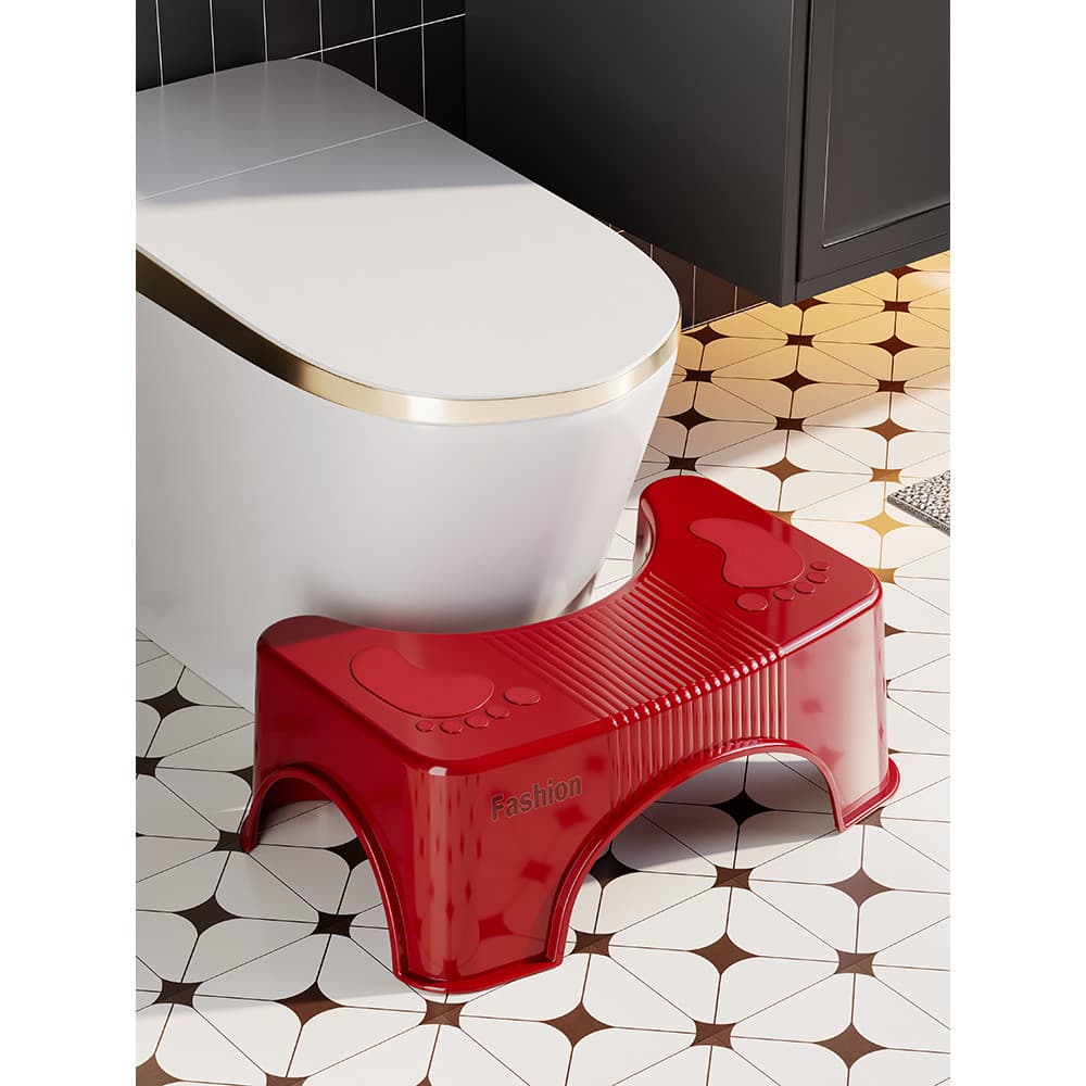 Apoio para os pés do vaso sanitário, ferramenta útil para agachamento, apoio para os pés, engrossado, antiderrapante, no