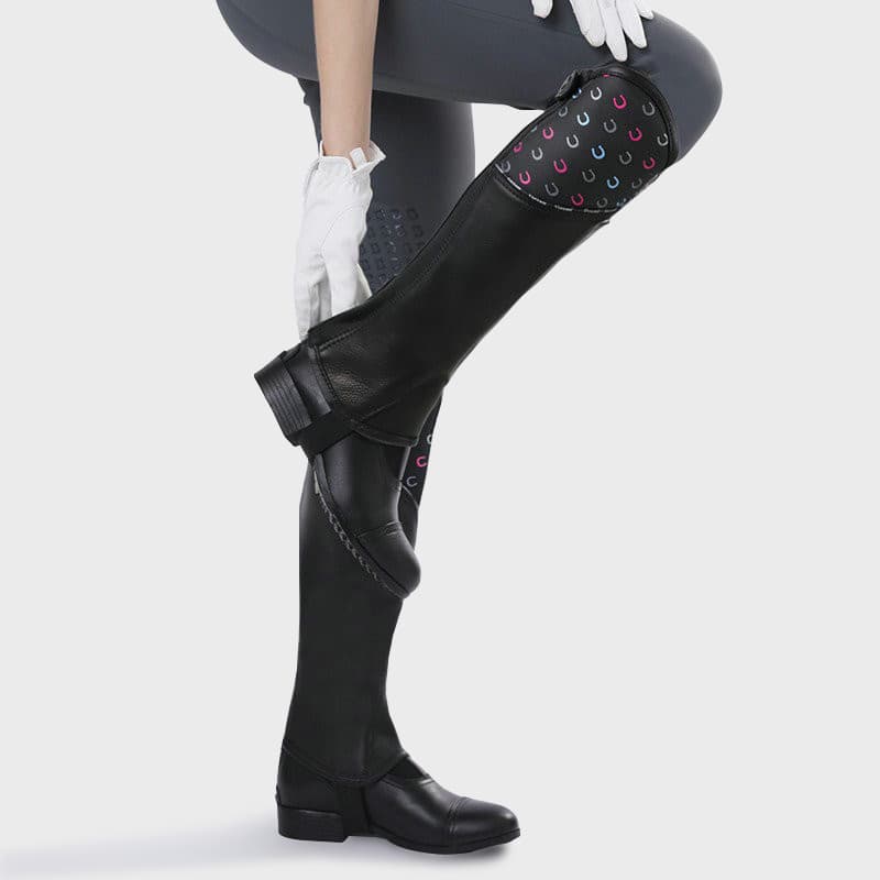 Leggings equestres para crianças, resistente ao desgaste, adolescentes, equitação, Silicone, ferradura, estampas, equipa