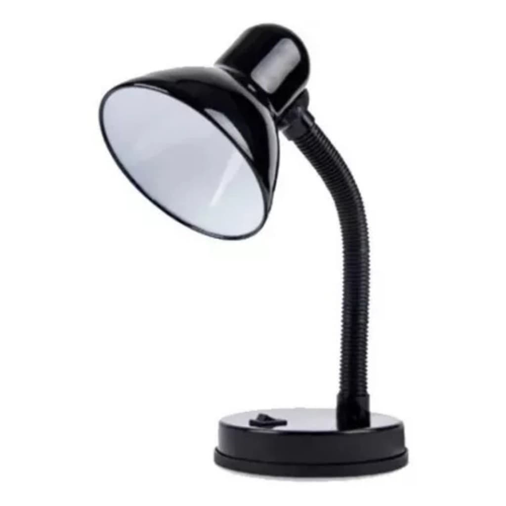 Luminária De Mesa Haste Flexível Leitura Bivolt E27 - Abajur Luminária Flexível Dobrável Articulável Mesa Base