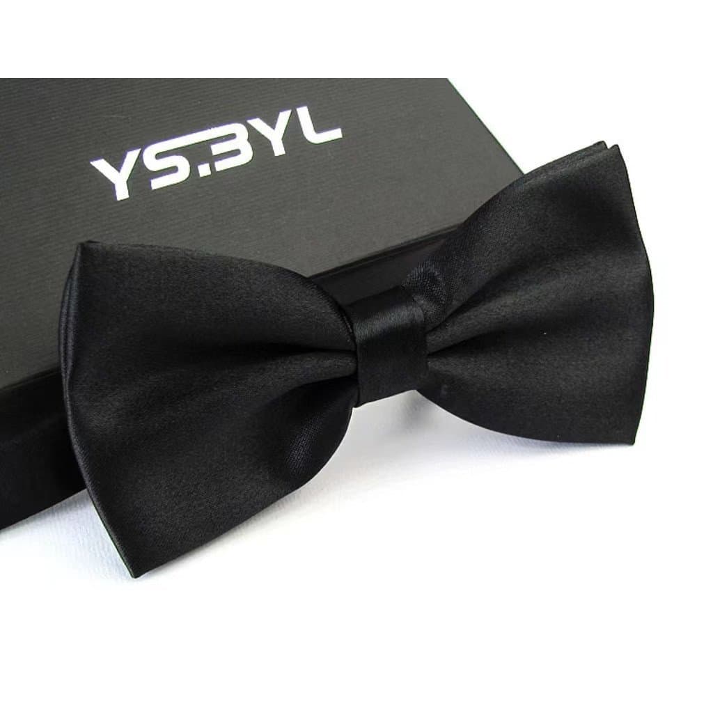 Gravata Borboleta Masculina De Poliéster De Cor Sólida – Ajuste Ajustável Durável Para Casamento/Festa/Banquete