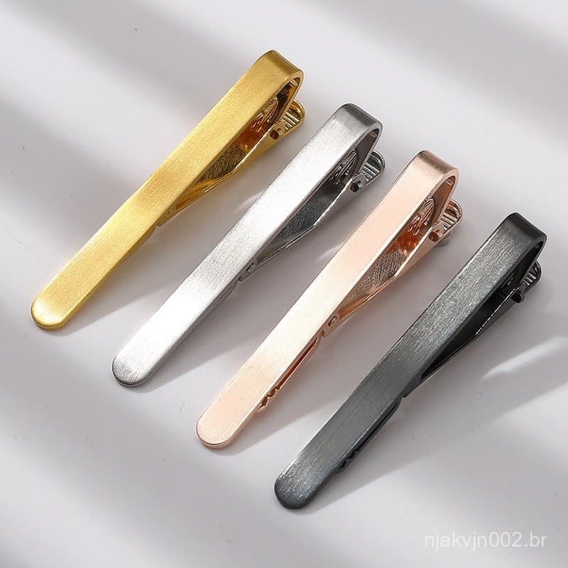 Cabeça Redonda Nevoeiro Rosto Escovado Moda Masculina Ouro Rosa Personalidade De Negócios Laços Clipe Acessórios Popular