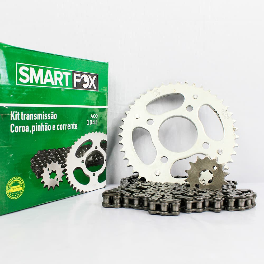 Kit Relação Transmissão Moto Titan Fan 150 Anos 2004 a 2015